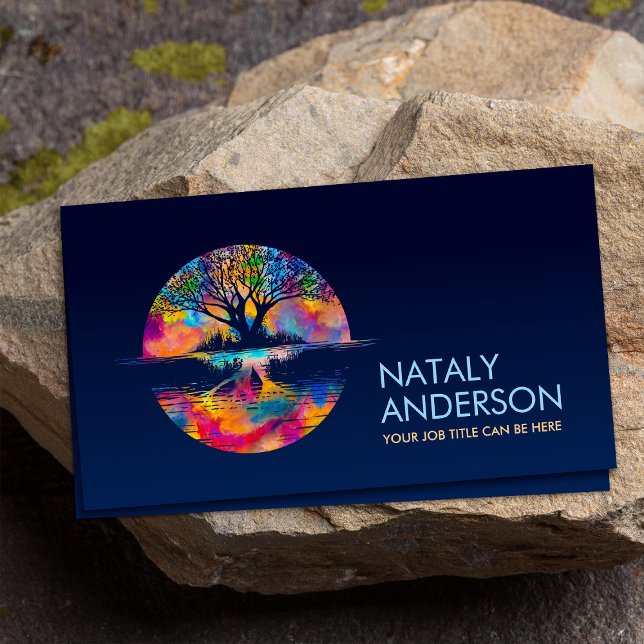 The reflection Tree of life - realm of colours Business Card (Creator Uploaded)