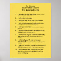 The Reformed Baby Boomer's 10 Commandments
