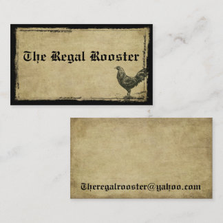 The Regal Rooster- Custom Order Business Card