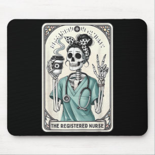 The Registered Nurse Tarot Card Skeleton Rn Nursin Mouse Pad