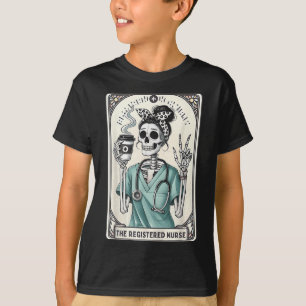 The Registered Nurse Tarot Card Skeleton Rn Nursin T-Shirt