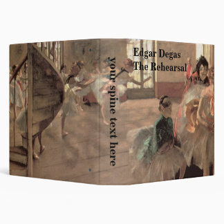 The Rehearsal by Edgar Degas, Vintage Ballet Art Binder