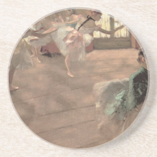 The Rehearsal by Edgar Degas, Vintage Ballet Art Coaster