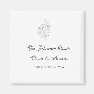 The. Rehearsal dinner floral one day before name Magnet