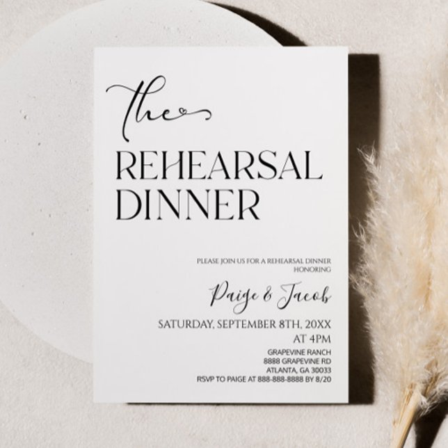The Rehearsal Dinner Wedding Rehearsal Dinner Invitation (Creator Uploaded)