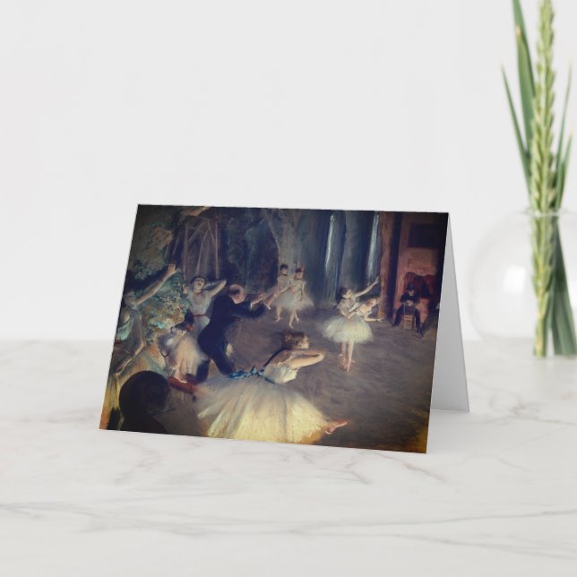 The Rehearsal Onstage, by Degas: Blank Card (Front)