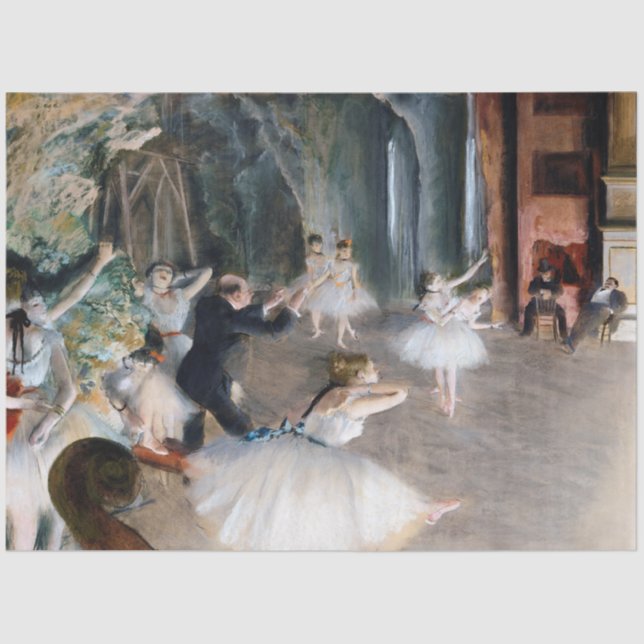 The Rehearsal Onstage, Edgar Degas Tissue Paper (Front)