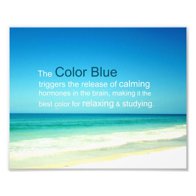 The Relaxing Calming Colour Blue of Sea & Sky Photo Print (Front)