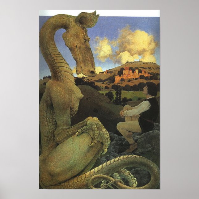 The Reluctant Dragon, Maxfield Parrish Poster (Front)