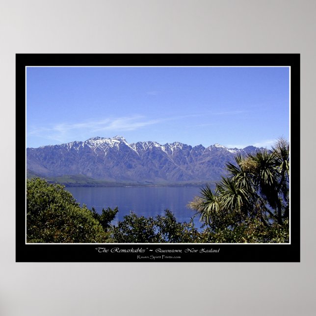 "THE REMARKABLES, NZ" Photo Poster (Front)