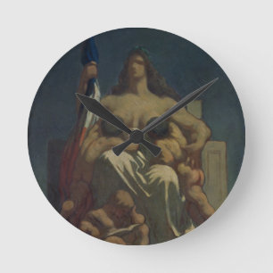 The Republic, 1848 (oil on canvas) Round Clock