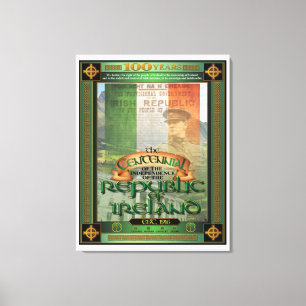 The Republic of Ireland Centennial. Canvas Print