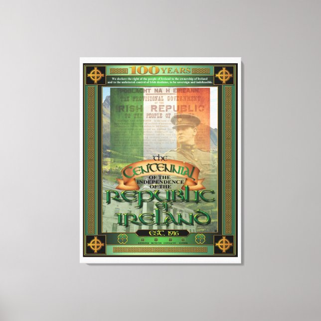 The Republic of Ireland Centennial. Canvas Print (Front)