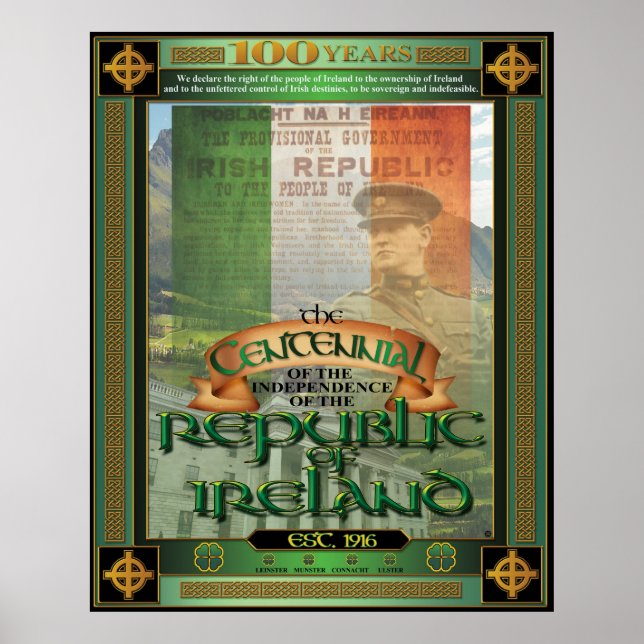 The Republic of Ireland Centennial. Poster (Front)