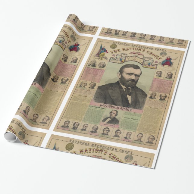 The Republican Chart Ulysses S. Grant by M.T. Boyd Wrapping Paper (Unrolled)