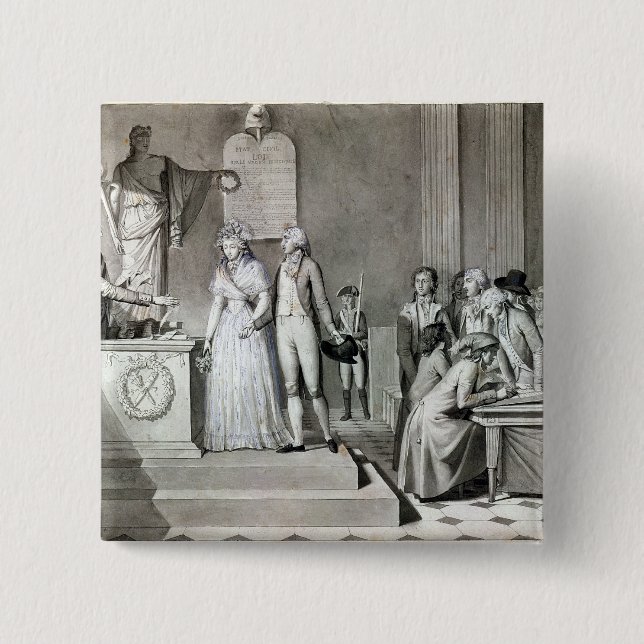 The Republican Marriage 2 Inch Square Button (Front)