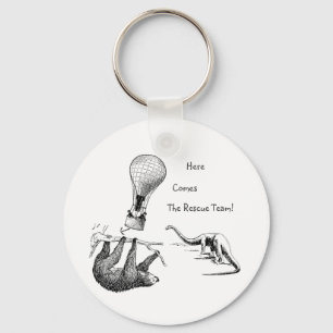The Rescue Team (Sloth, Dinosaur)     Keychain