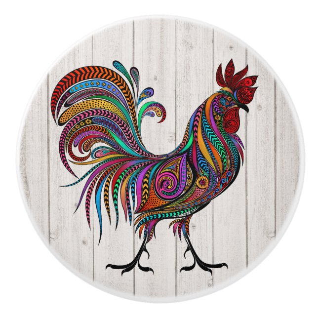 The Resplendent Rooster Drawer / Cabinet Knobs (Front)