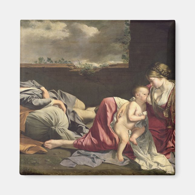 The Rest on the Flight into Egypt, 1628 Magnet (Front)