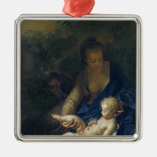 The Rest on the Flight into Egypt, 1706 Metal Ornament