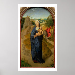 The Rest on the Flight into Egypt (oil on panel) Poster