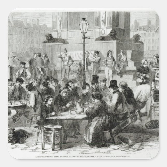 The Restaurant of wet feet Square Sticker (Front)