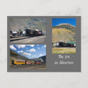 The Restored D&RG 315 in Silverton Postcard