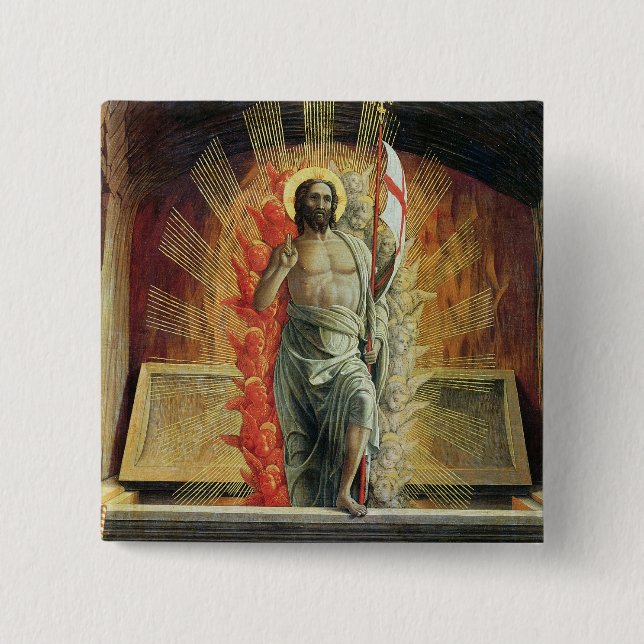 The Resurrection 2 Inch Square Button (Front)