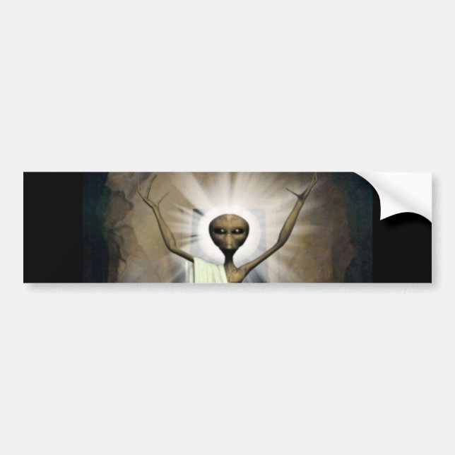 The Resurrection Of Alien Jesus Bumper Sticker (Front)