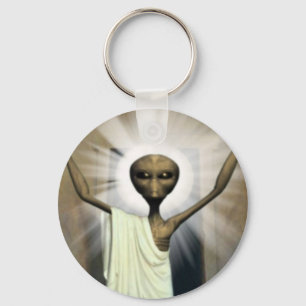 The Resurrection Of Alien Jesus Keychain