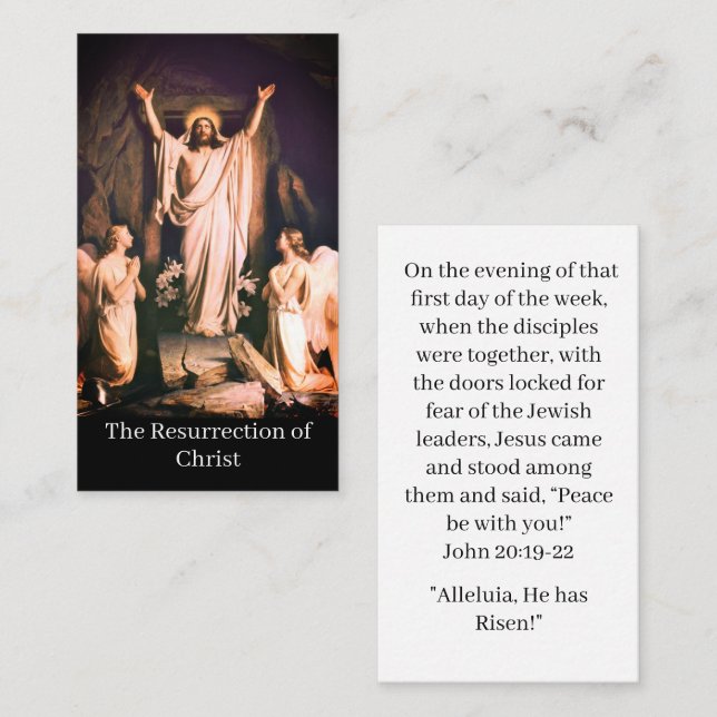 The Resurrection of Christ Easter Prayer Card (Front/Back)