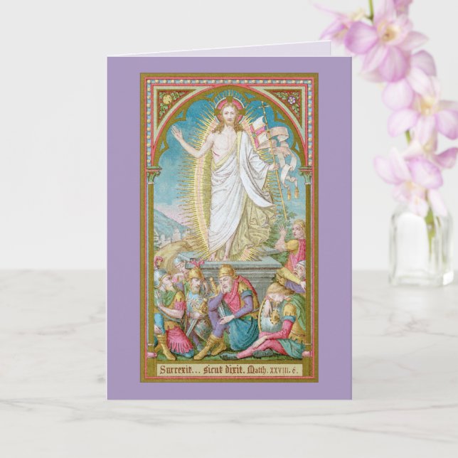 The Resurrection of Christ Jesus (SAU 041) Card (Orchid)