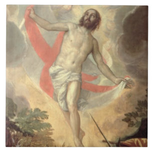The Resurrection of Christ (oil on canvas) Tile