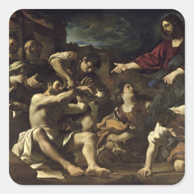 The Resurrection of Lazarus, c.1619 Square Sticker (Front)