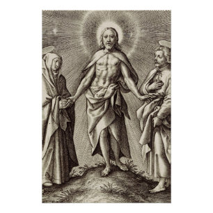 The Retreen Christ stands on a hill  Poster