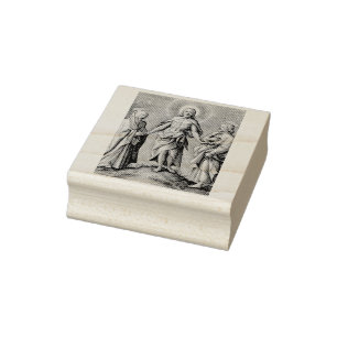 The Retreen Christ stands on a hill Rubber Stamp