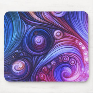 The Retro Purple Paisley Laptop, Desktop Computer Mouse Pad