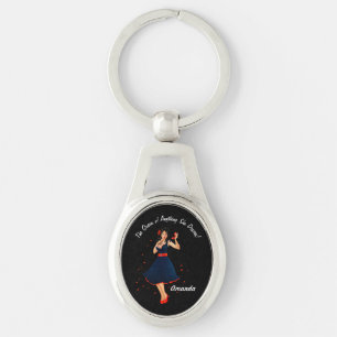 The Retro Queen of Anything She Desires. Editable. Keychain