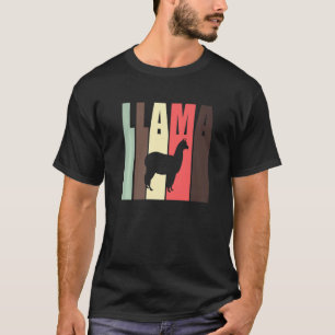 The Retro Vintage Silhouette Llama Lama   T-Shirt