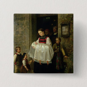 The Return from the Christening 2 Inch Square Button