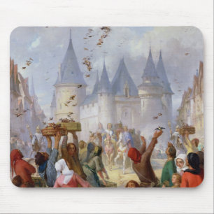 The Return of St. Louis and Blanche of Castille Mouse Pad