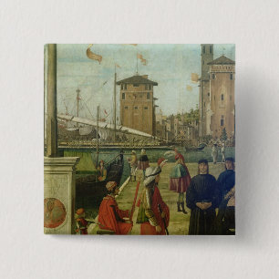 The Return of the Ambassadors, from the St. Ursula 2 Inch Square Button