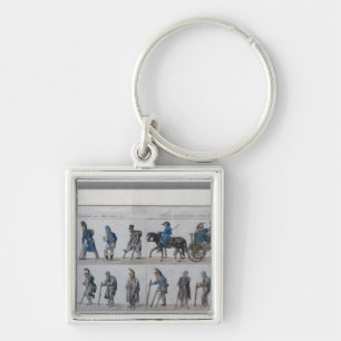 The return of the defeated French army from Keychain