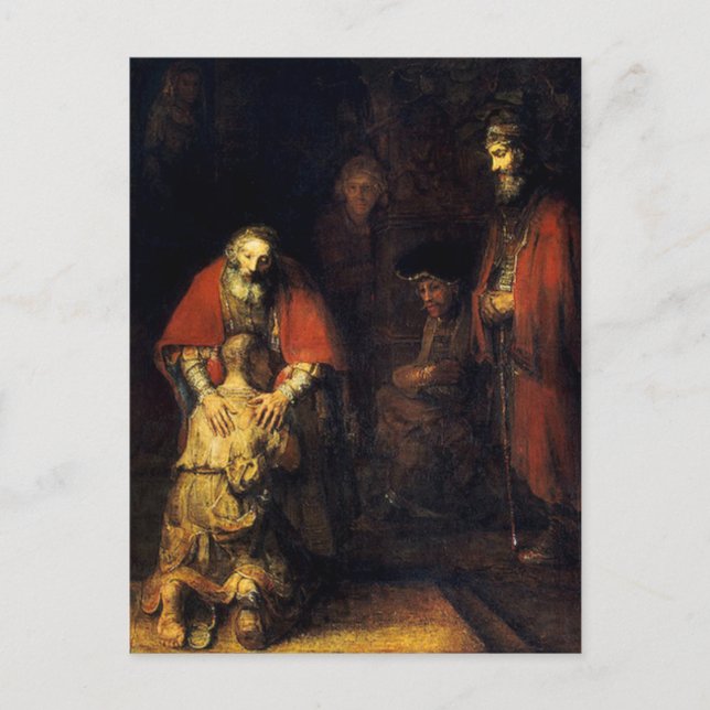 The Return of the Prodigal Son, Inspirational Postcard (Front)