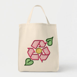 The Reuse Flower Grocery Tote Bag