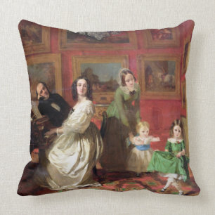 The Rev. and Mrs Palmer-Lovell with their daughter Throw Pillow