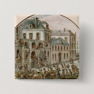 The Reveillon Riot of April, 1789 2 Inch Square Button