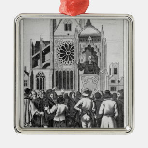 The Reverend Dr. Shaw Preaching Metal Ornament
