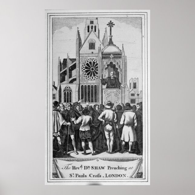 The Reverend Dr. Shaw Preaching Poster (Front)