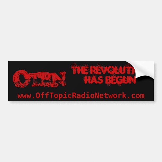 The REVOLUTION bumper sticker (Front)